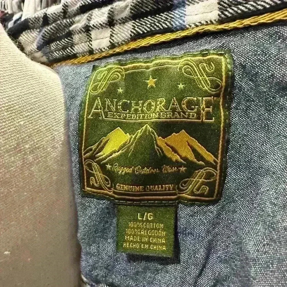 Anchorage Expedition Flannel Men’s Outdoors Size Large Hiking Camping Button up - Picture 4 of 4